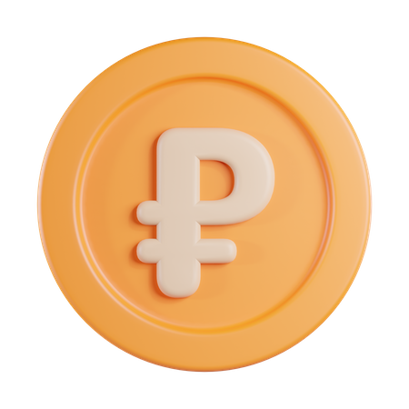 Ruble  3D Icon