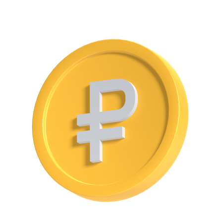 Ruble  3D Icon