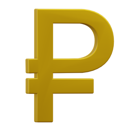Ruble  3D Icon