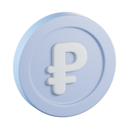 Ruble  3D Icon