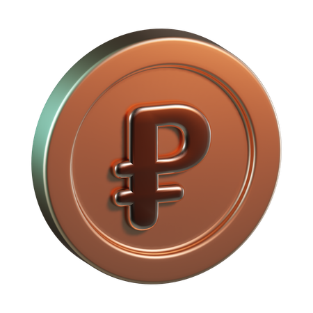 Ruble  3D Icon