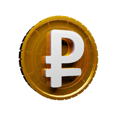 Ruble  3D Icon