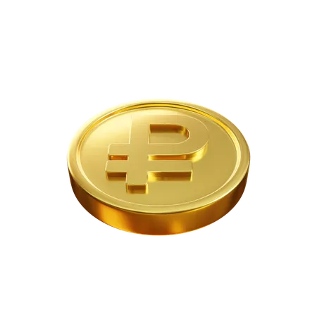 Ruble Coin  3D Icon