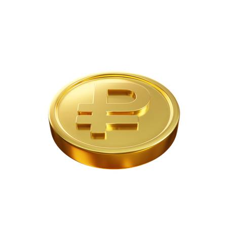 Ruble Coin  3D Icon