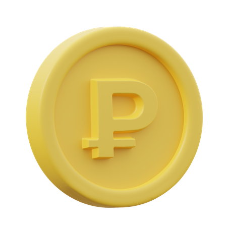 Ruble Coin  3D Icon