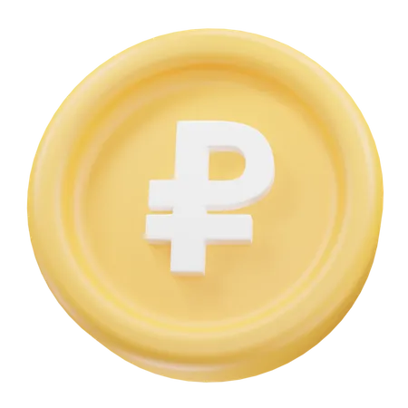 Ruble Coin  3D Icon