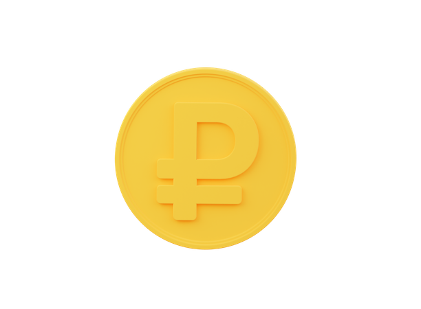 Ruble Coin  3D Icon