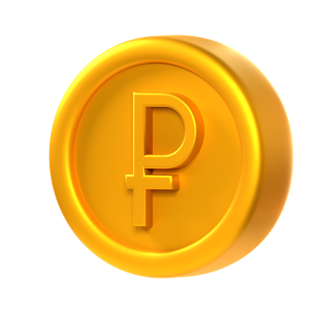 Ruble Coin  3D Icon