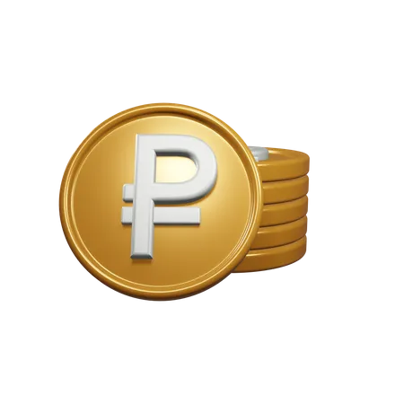 3 D Ruble Gold Coin Illustration 3D Icon