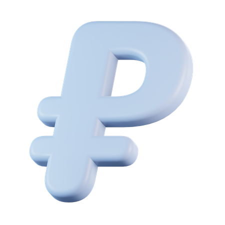 Ruble currency  3D Icon