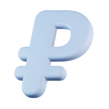 Ruble currency  3D Icon
