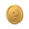 russian ruble gold coin 3d logos