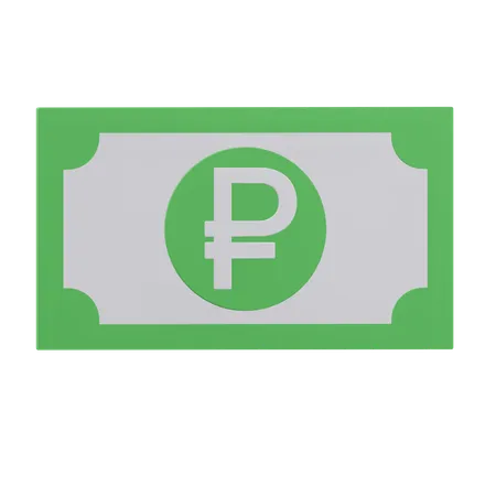 Ruble Note  3D Icon