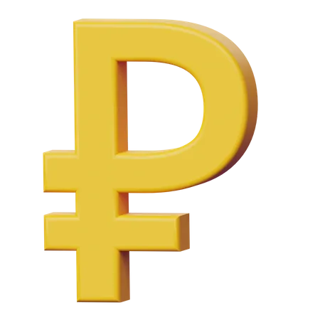 Ruble Sign  3D Icon