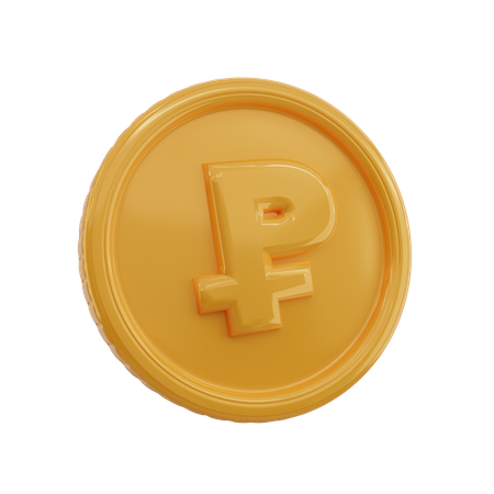 Ruble Symbol Coin  3D Icon