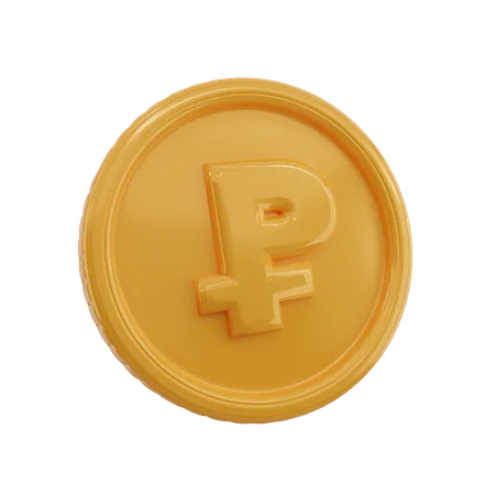 Ruble Symbol Coin  3D Icon