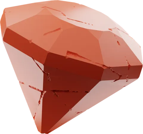 Ruby Diamond  3D Illustration