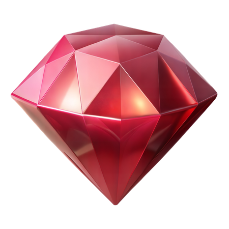 Ruby Gemstone  3D Icon