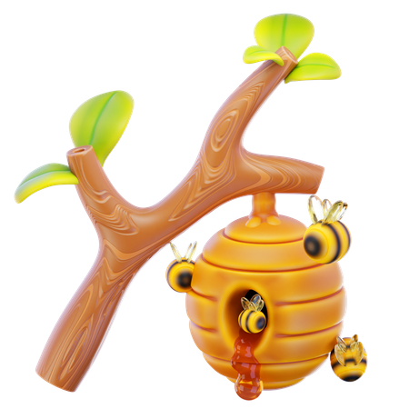 Ruche d'abeilles  3D Icon