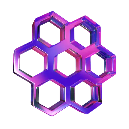 Ruche hexagonale  3D Icon