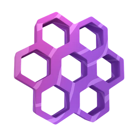 Ruche hexagonale  3D Icon