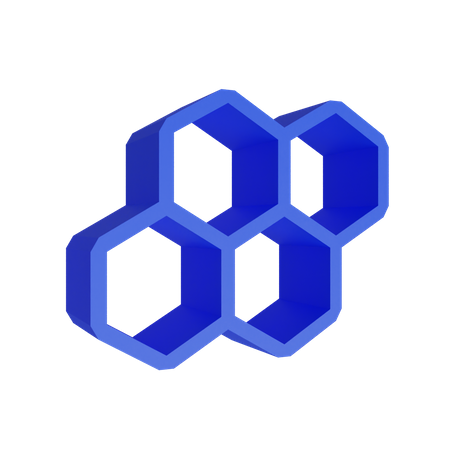 Ruche hexagonale  3D Illustration
