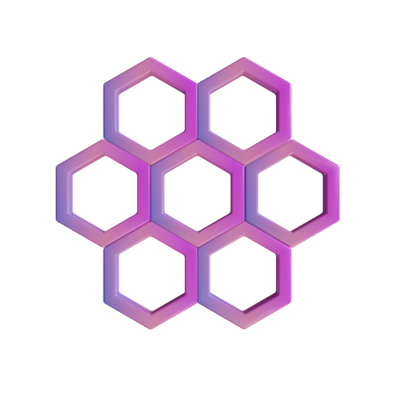 Ruche hexagonale  3D Icon