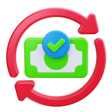 Rückerstattungsscheck  3D Icon