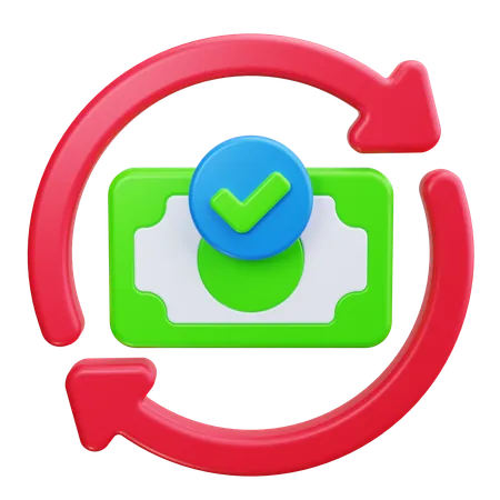 Rückerstattungsscheck  3D Icon