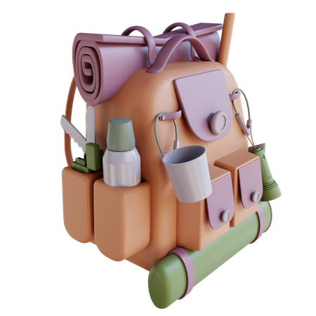 Rucksack  3D Icon