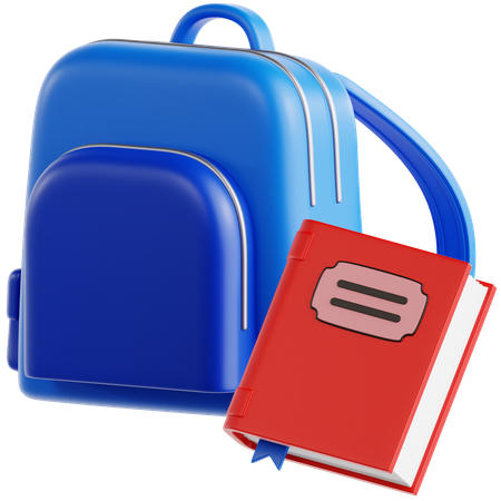 Rucksack mit Büchern  3D Icon