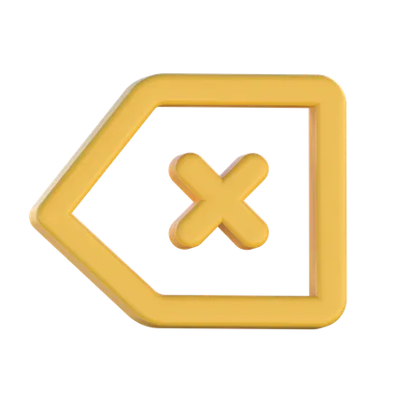 Rücktaste  3D Icon