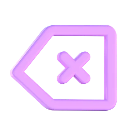 Rücktaste  3D Icon