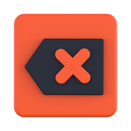Rücktaste  3D Icon