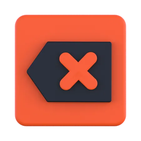 Rücktaste  3D Icon