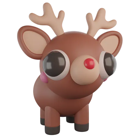 Rudolph reindeer  3D Icon