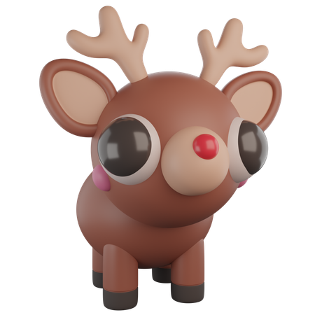 Le renne Rudolph  3D Icon