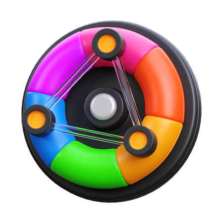 Rueda de color  3D Icon