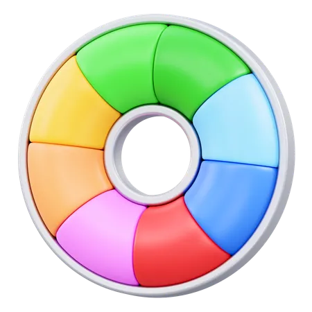 Rueda de color  3D Icon