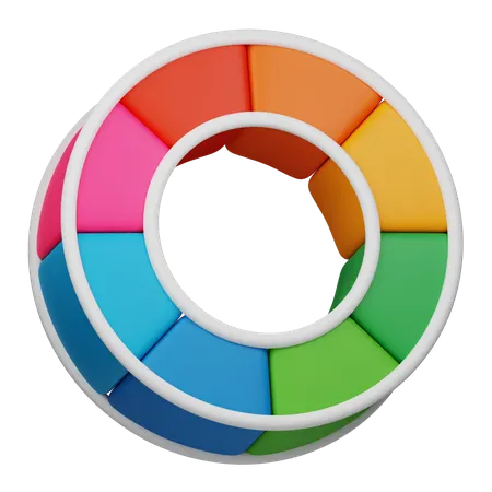 Rueda de color  3D Icon