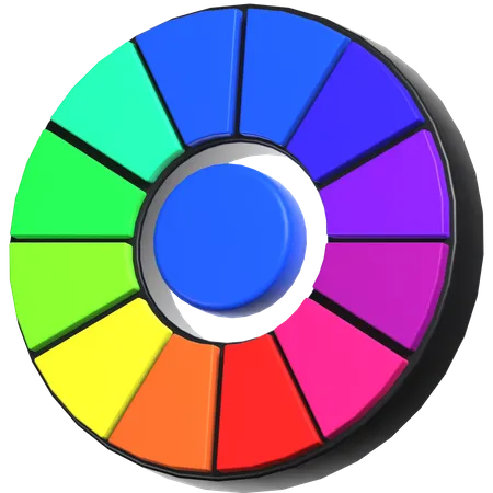 Rueda de color  3D Icon