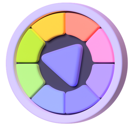 Rueda de color  3D Icon