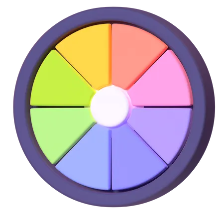 Rueda de color  3D Icon