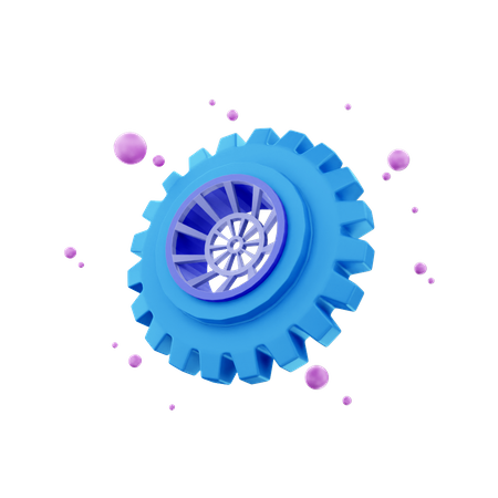 Rueda dentada  3D Illustration