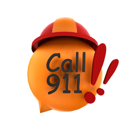 911 anrufen  3D Icon
