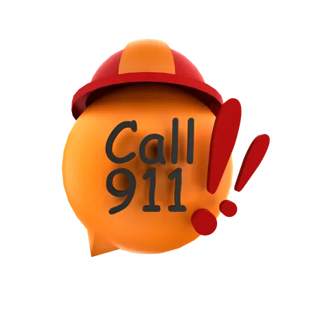 911 anrufen  3D Icon