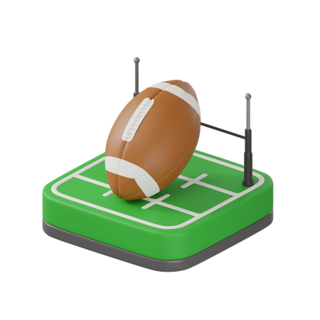 Le rugby  3D Icon