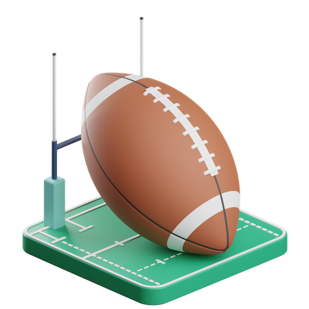 Rugby 3D Icon