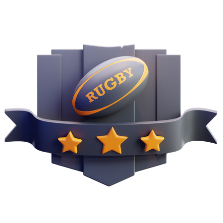 Rugby Badge  3D Icon