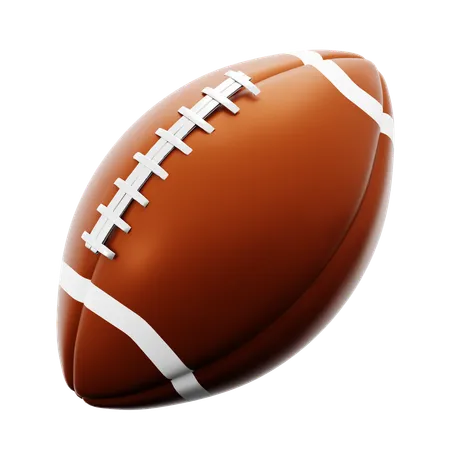 Rugby American Football Sport Game Equipment 3 D Icon Illustration Render Design 3D Icon